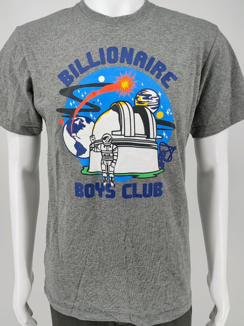 Billionaire Boys Club Observatory Gray Graphic Space-Themed T-Shirt (Small)